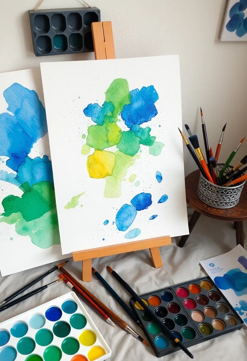 10 Art Projects to Kickstart Your Creative Journey in 2025 (You Won't Believe #5!) - 1. Abstract Watercolor Painting