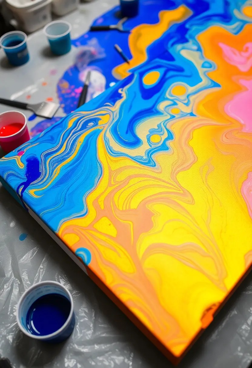 10 Art Projects to Kickstart Your Creative Journey in 2025 (You Won't Believe #5!) - 8. Paint Pouring Art