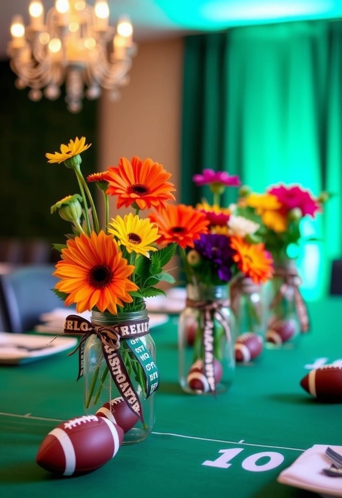 10 Easy DIY Decor Ideas for Your Super Bowl Party That Will Wow Your Guests! - 5. DIY Football Centerpieces