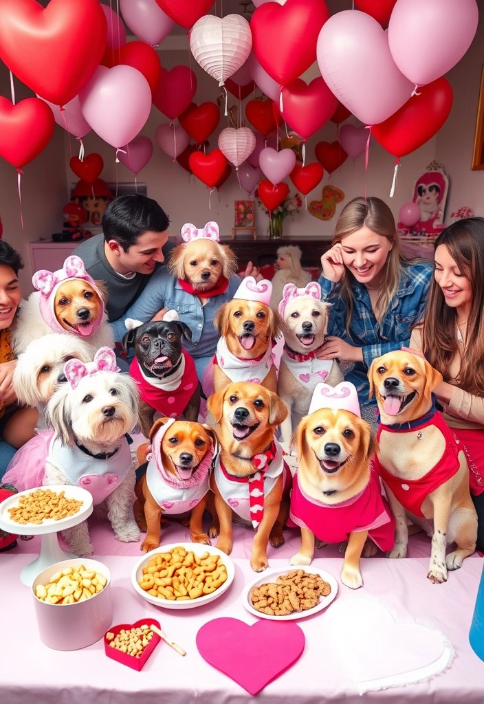 12 Adorable Valentine's Day Pet Makeovers That Will Melt Your Heart! - 11. Love-Themed Pet Parties