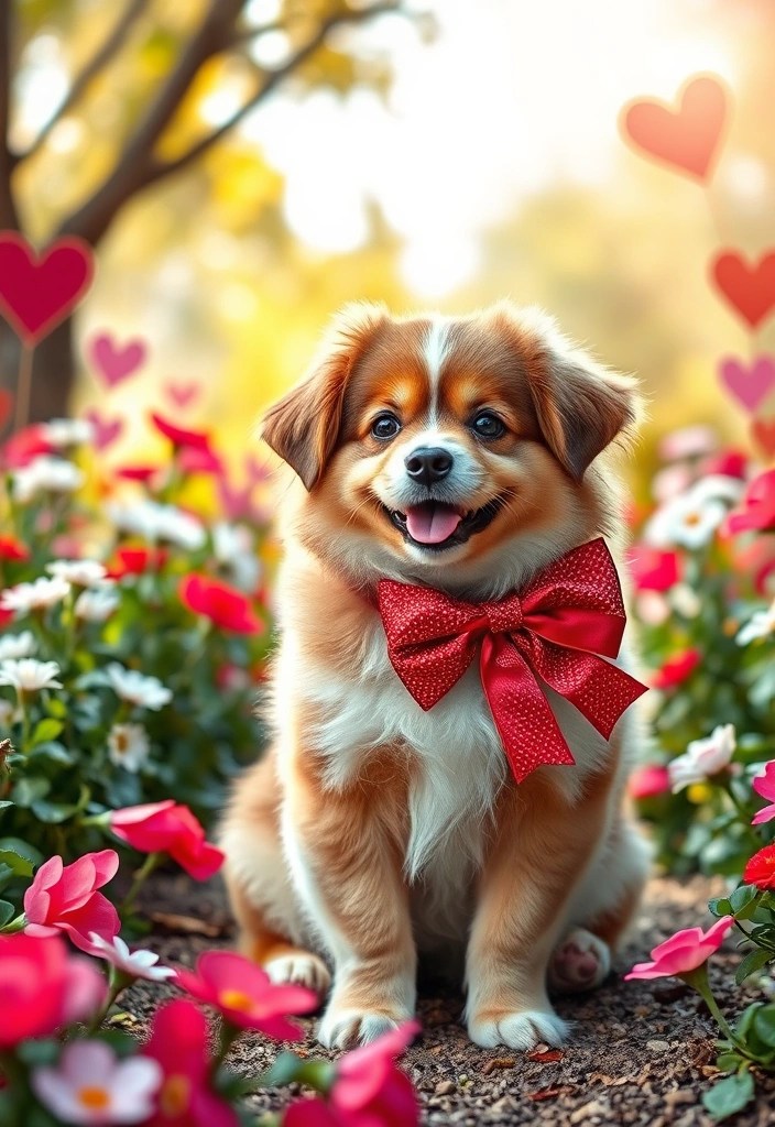 12 Adorable Valentine's Day Pet Makeovers That Will Melt Your Heart! - 5. Fluffy Love Bows