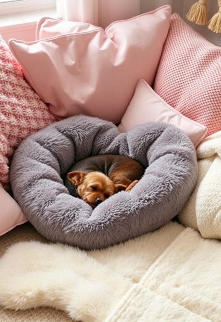 12 Adorable Valentine's Day Pet Makeovers That Will Melt Your Heart! - 9. Cozy Valentine’s Day Beds