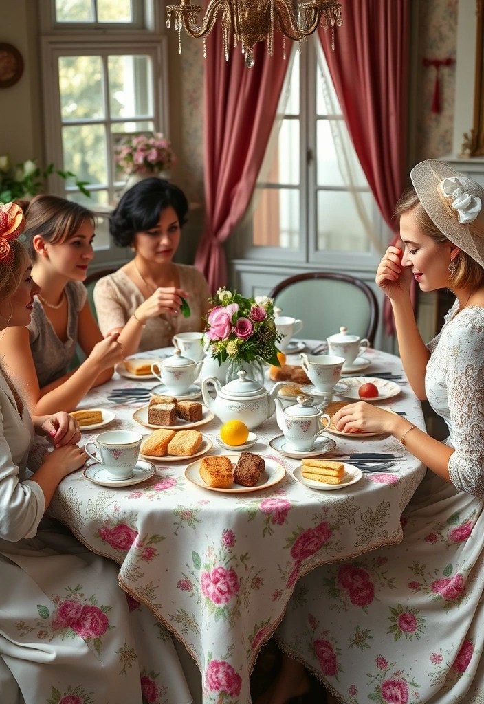 12 Creative Galentine's Day Themes That Will Have Everyone Talking (You Won't Believe #5!) - 9. Vintage Tea Party