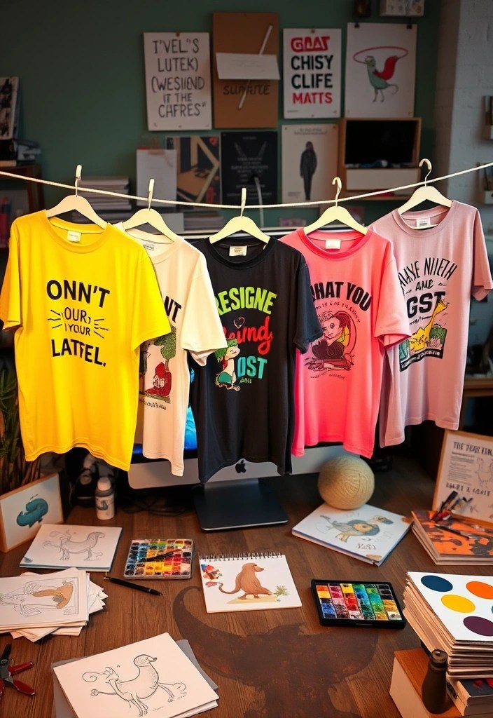 12 Unique Side Hustle Ideas You Can Start Today (Get Inspired by #4!) - 1. Print on Demand T-shirts