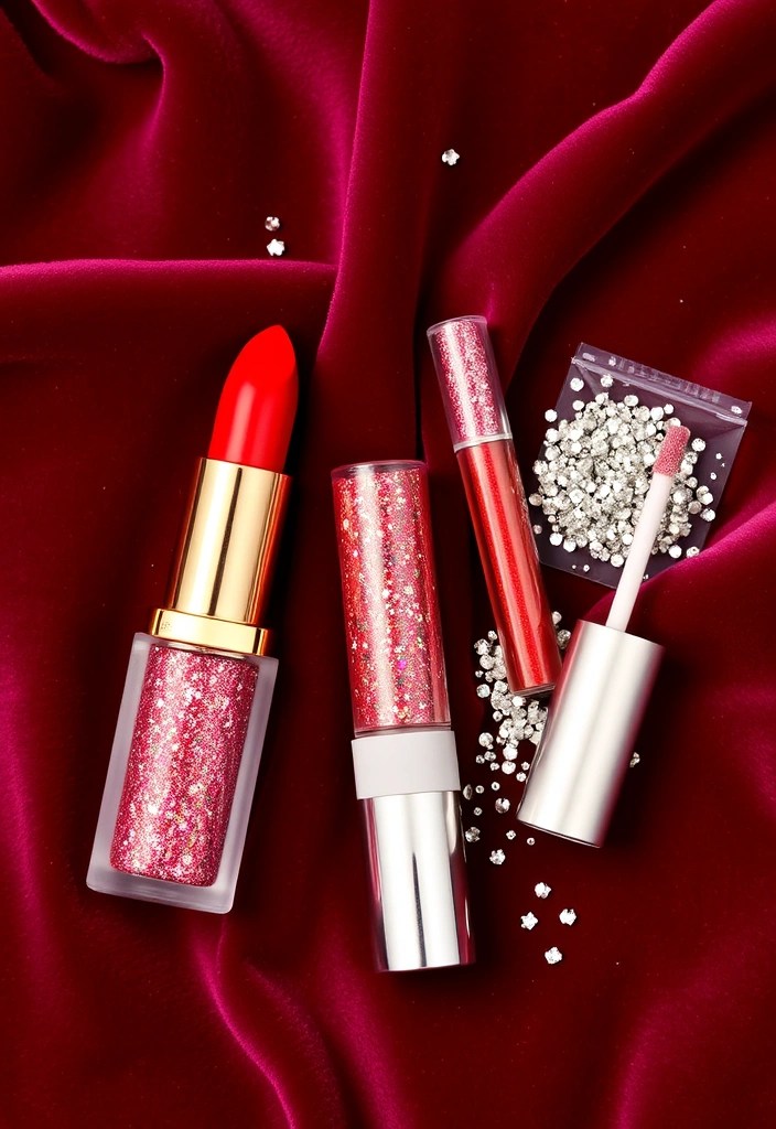 14 Bold Makeup Ideas to Try This February (Warning: #8 Will Steal the Show!) - 2. Glittery Lips