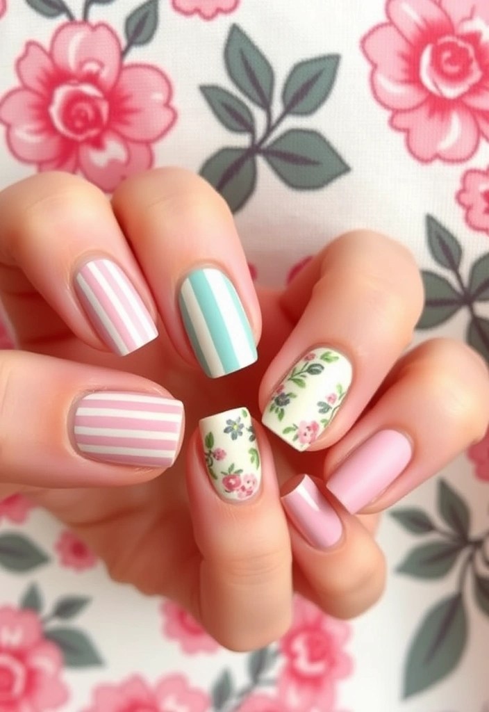 14 Creative Valentine's Day Nail Inspirations That Will Make You Stand Out! 🌟 - 13. Vintage Vibes