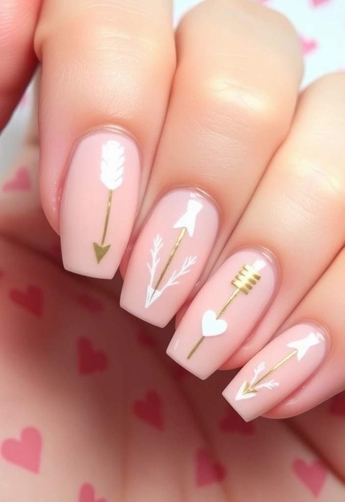 14 Creative Valentine's Day Nail Inspirations That Will Make You Stand Out! 🌟 - 2. Cupid’s Arrow