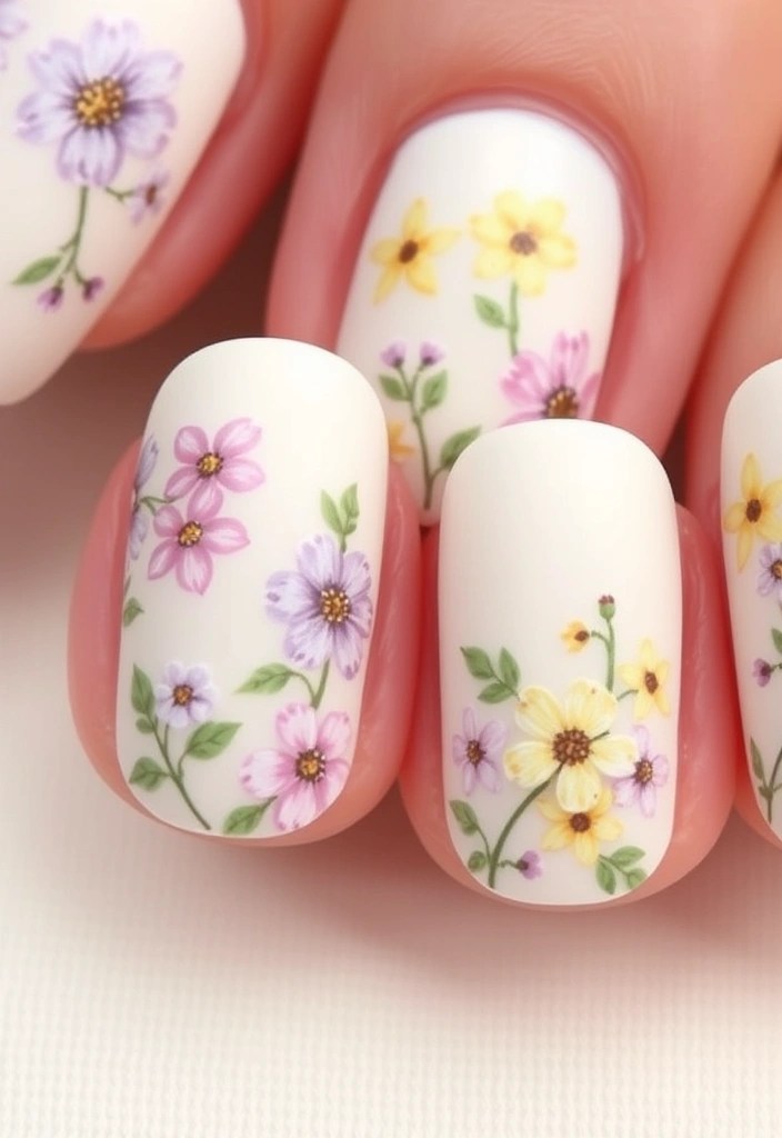 14 Creative Valentine's Day Nail Inspirations That Will Make You Stand Out! 🌟 - 3. Floral Romance