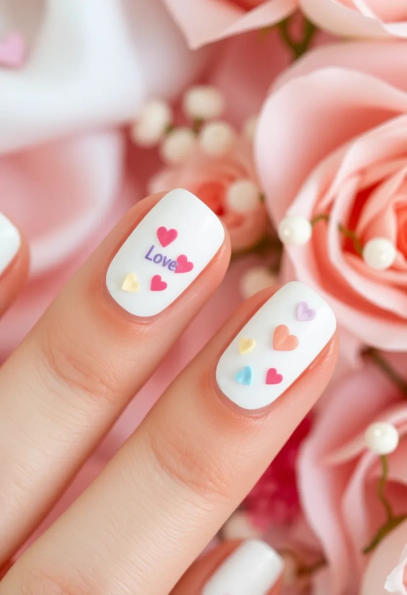 14 Easy Valentine's Day Nails You Can DIY at Home (Even a Beginner Can Do #5!) - 13. Sweet Love Notes