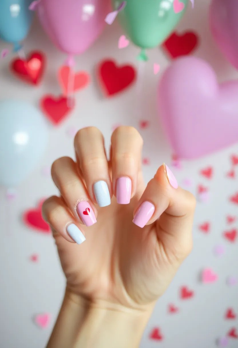 14 Easy Valentine's Day Nails You Can DIY at Home (Even a Beginner Can Do #5!) - 8. Heart Dots
