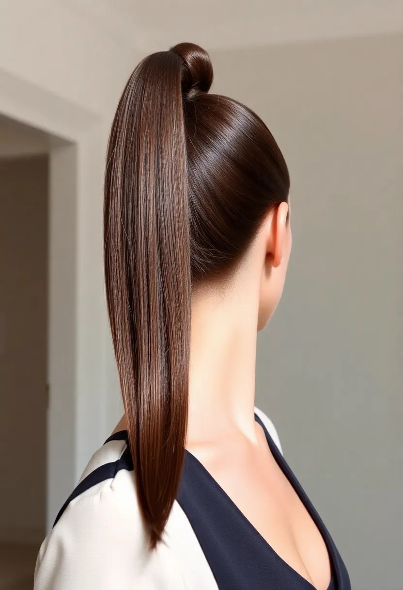 15 DIY Hairstyle Makeovers for 2025 That Look Like You Just Walked Out of a Salon! - 2. Sleek High Ponytail