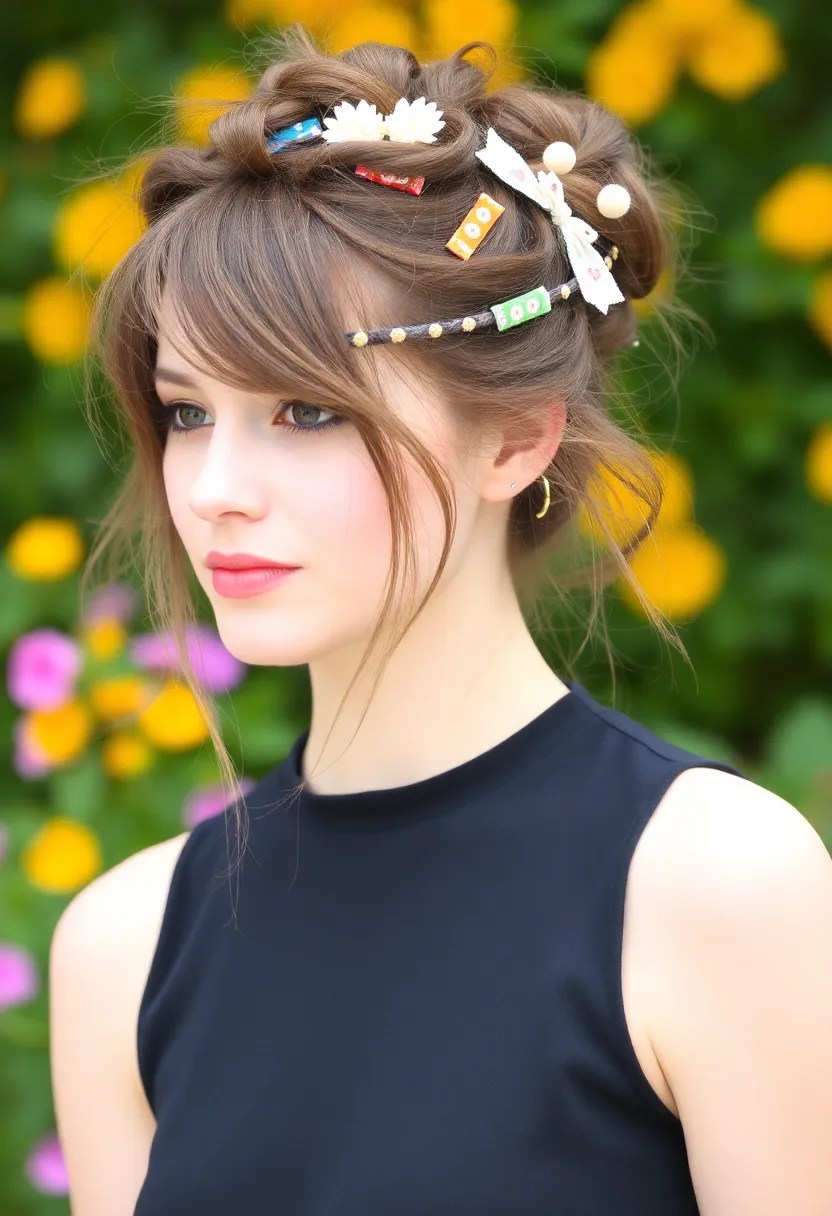 15 DIY Hairstyle Makeovers for 2025 That Look Like You Just Walked Out of a Salon! - 9. Messy Bun with Accessories
