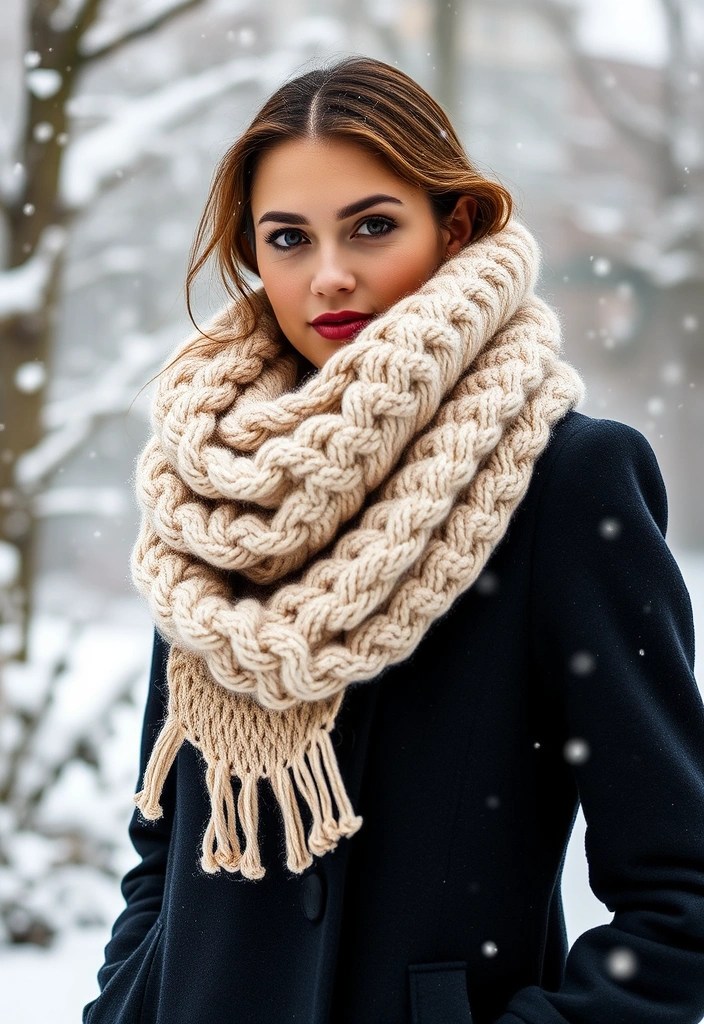 15 February Accessories That Will Transform Your Winter Wardrobe (Don’t Miss #3!) - 1. Chunky Knit Scarves