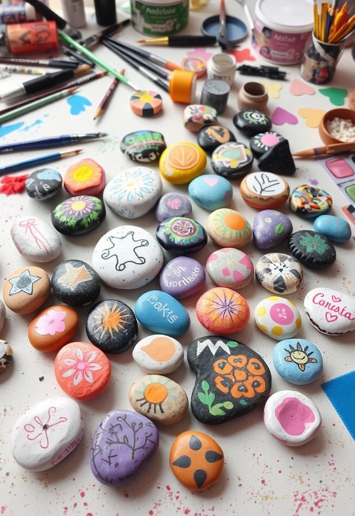 15 Indoor Crafts to Beat the Winter Blues (You Won't Believe How Easy #7 Is!) - 10. Painted Rocks