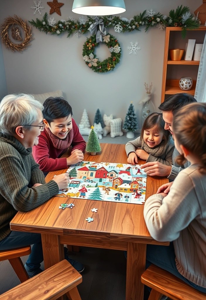 15 Indoor Crafts to Beat the Winter Blues (You Won't Believe How Easy #7 Is!) - 12. Winter-Themed Jigsaw Puzzles