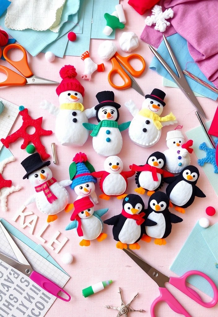 15 Indoor Crafts to Beat the Winter Blues (You Won't Believe How Easy #7 Is!) - 14. Felt Winter Figures