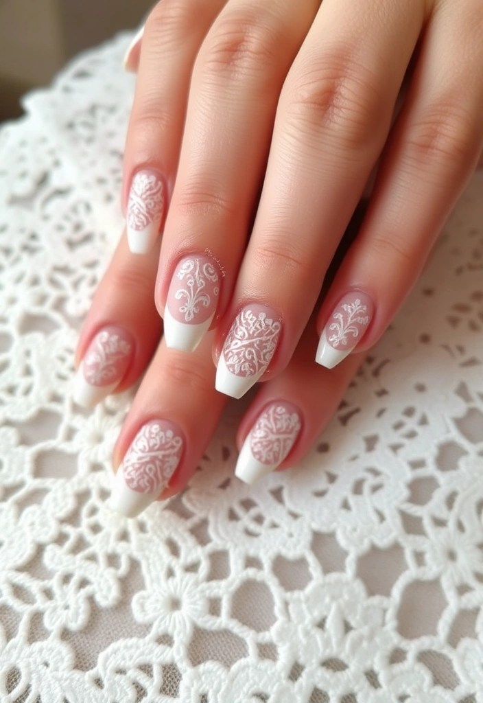 20 Cute Valentine's Day Nail Designs You Can DIY at Home (You'll Want to Show Off #12!) - 14. Romantic Lace