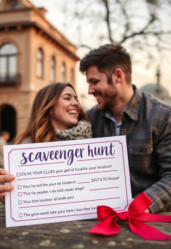 21 Romantic Valentine's Day Gift Ideas That Will Melt Their Heart (You Won't Believe #7!) - 16. Romantic Scavenger Hunt