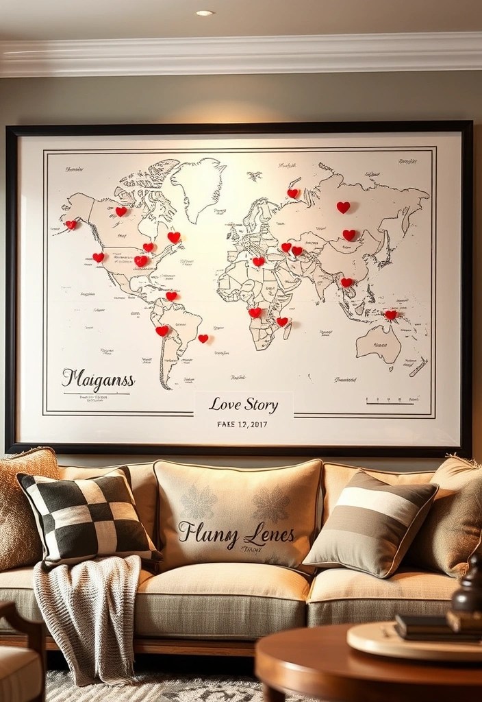 21 Romantic Valentine's Day Gift Ideas That Will Melt Their Heart (You Won't Believe #7!) - 20. Personalized Map Art