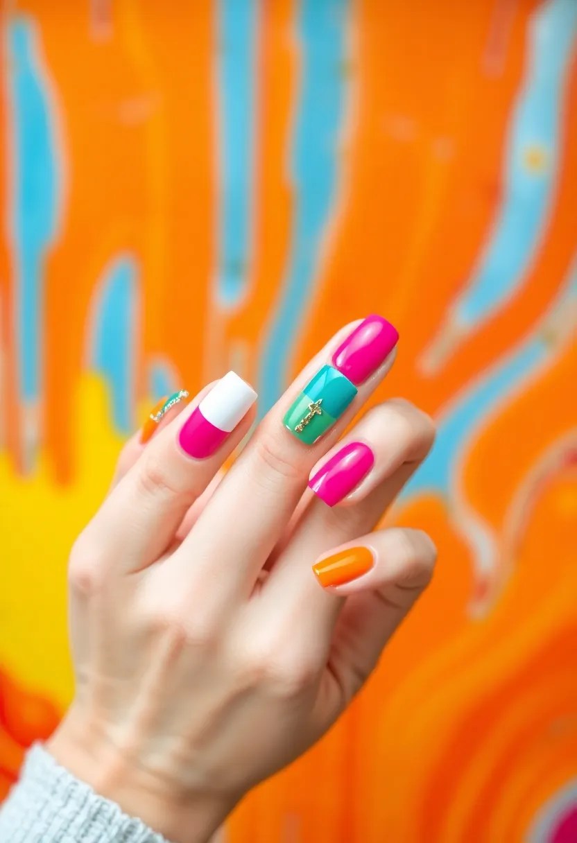 21 Trendy Date Night Nail Art Ideas That Will Make Your Hands Pop (Check Out #5!) - 12. Color Block