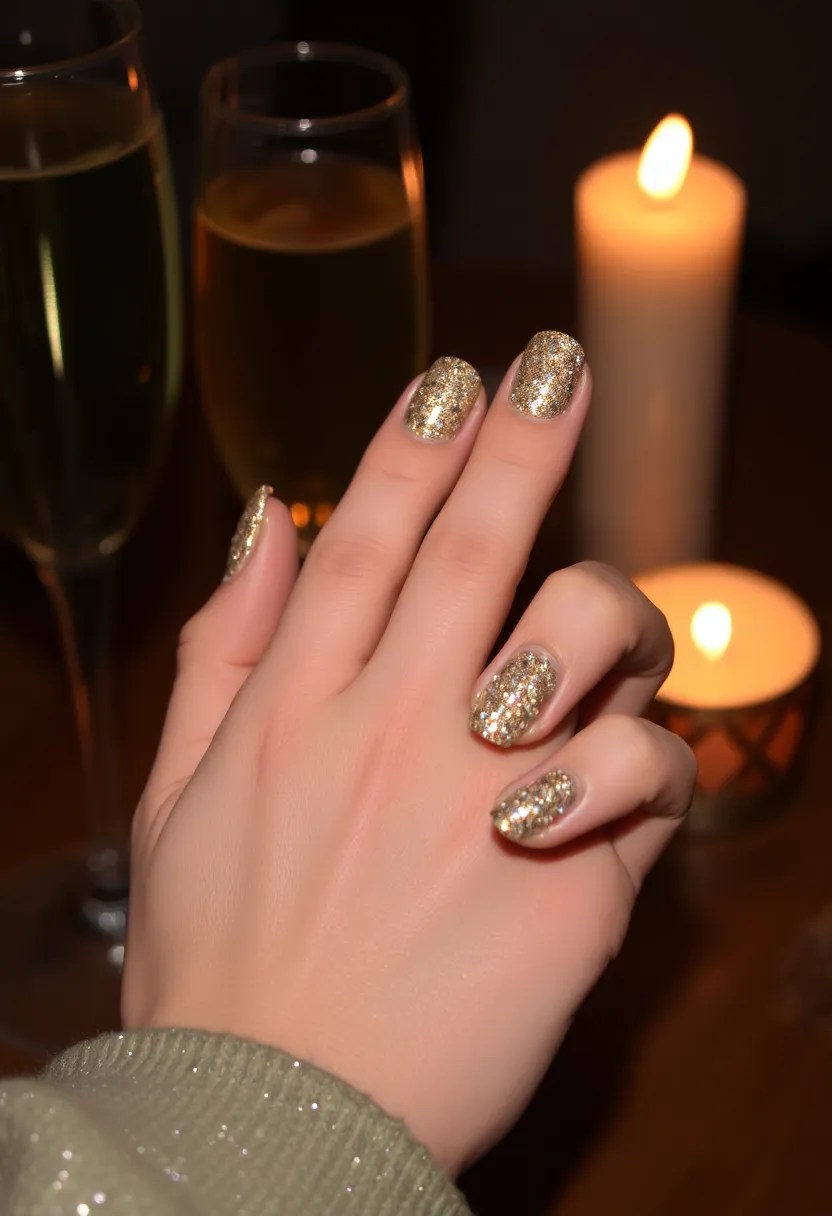 21 Trendy Date Night Nail Art Ideas That Will Make Your Hands Pop (Check Out #5!) - 2. Glitter Glam