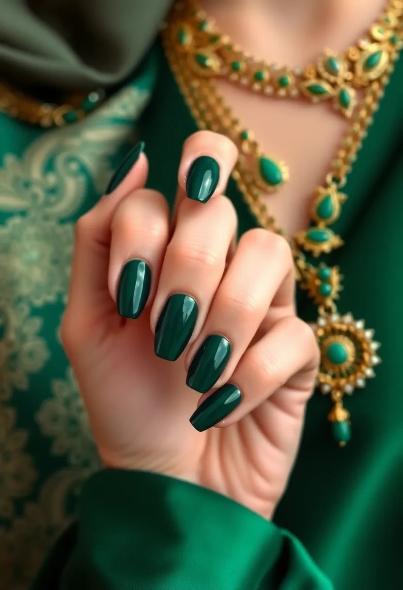 21 Trendy Date Night Nail Art Ideas That Will Make Your Hands Pop (Check Out #5!) - 7. Jewel Tones