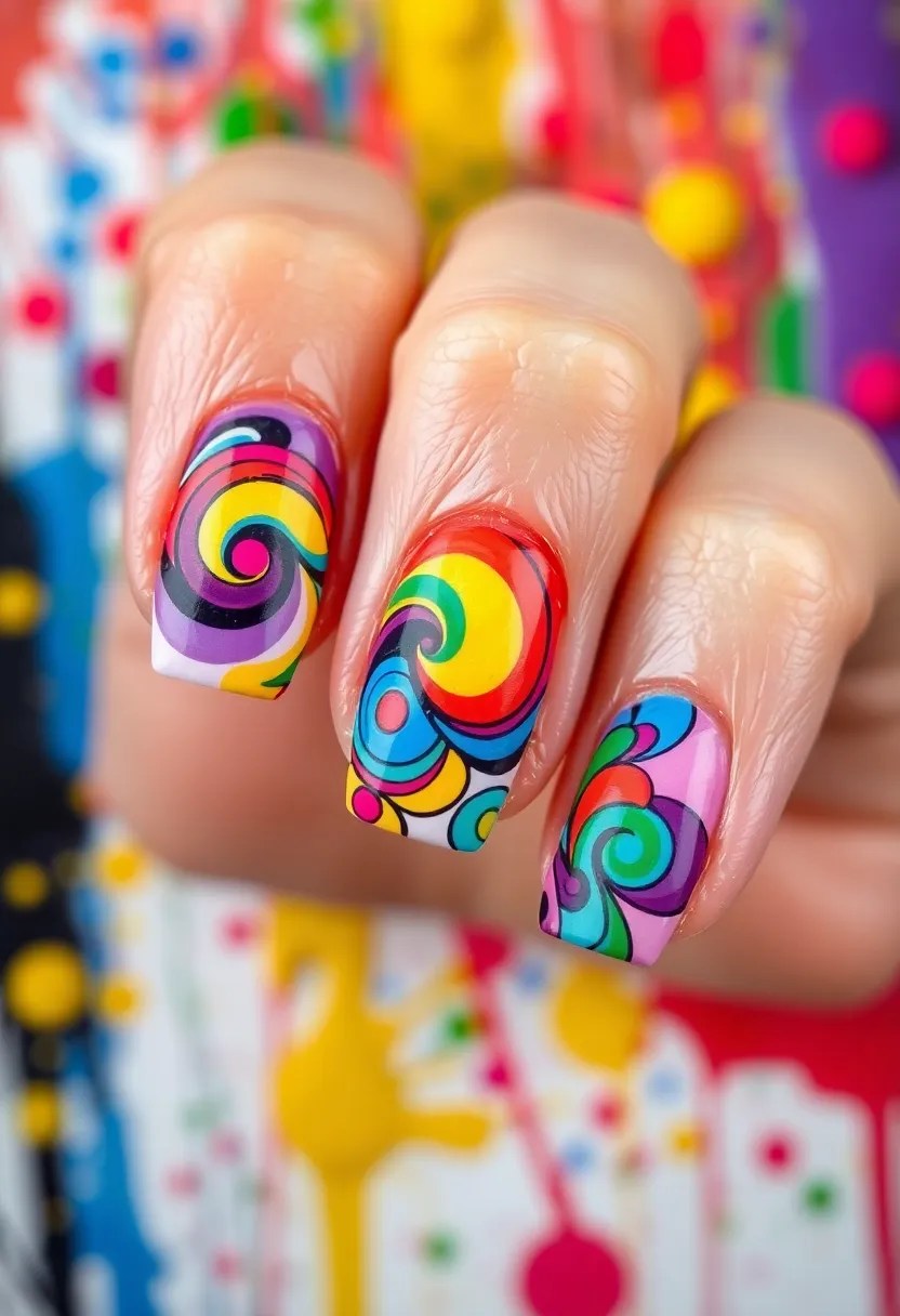 21 Trendy Date Night Nail Art Ideas That Will Make Your Hands Pop (Check Out #5!) - 9. Abstract Art