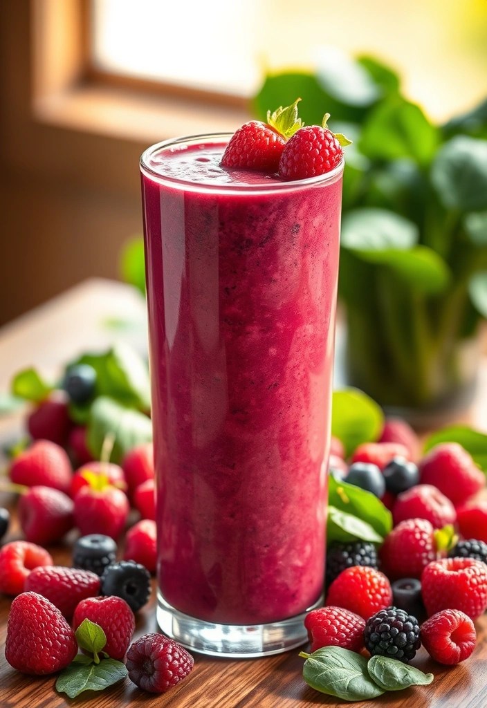 22 Healthy Winter Recipes That'll Keep You Fit and Cozy (You Need #10!) - 15. Berry and Spinach Smoothie