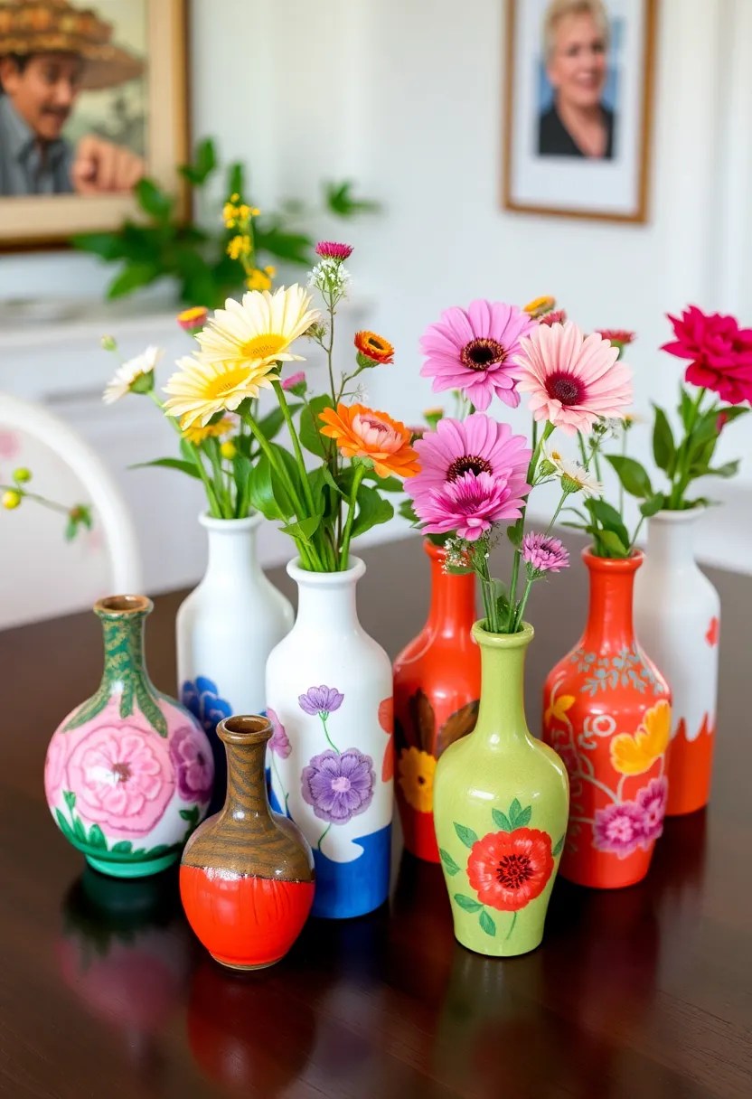 22 Stunning DIY Home Decor Projects to Start in 2025 (Transform Your Space!) - 10. Hand-Painted Vases