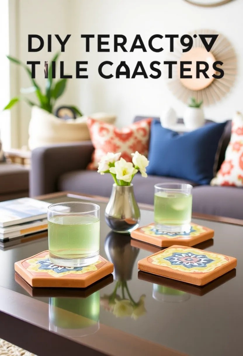 22 Stunning DIY Home Decor Projects to Start in 2025 (Transform Your Space!) - 21. DIY Terracotta Tile Coasters