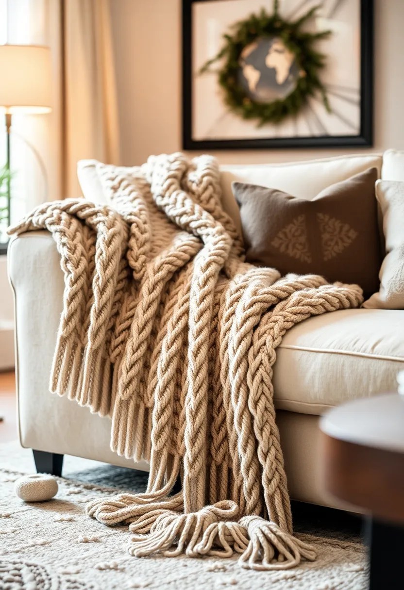 22 Stunning DIY Home Decor Projects to Start in 2025 (Transform Your Space!) - 3. Cozy Knit Throw Blankets