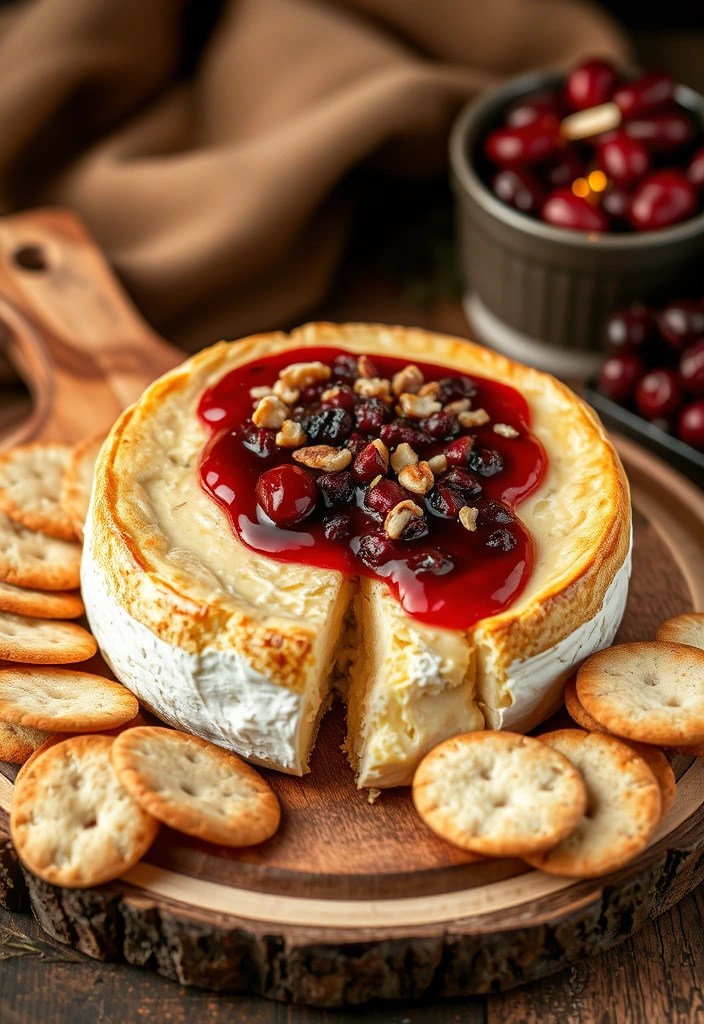 25 Irresistible Super Bowl Recipes That Will Steal the Show! - 10. Baked Brie with Cranberries