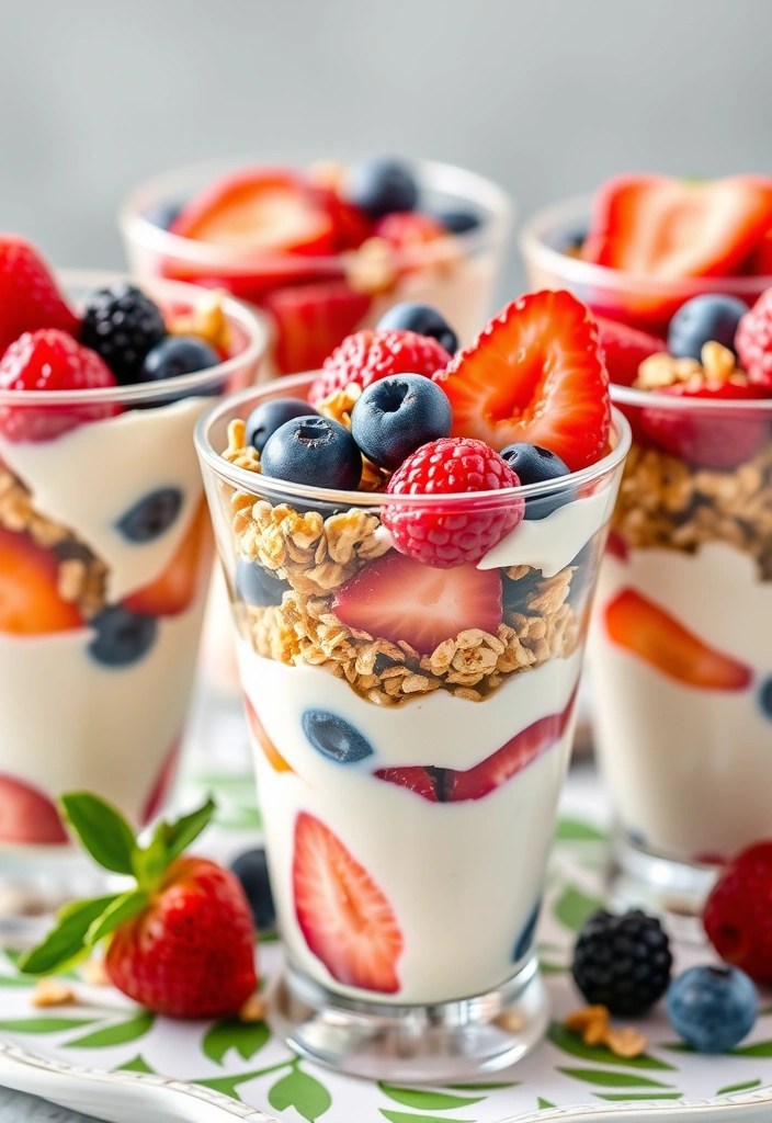 25 Irresistible Super Bowl Recipes That Will Steal the Show! - 15. Fruit and Yogurt Parfaits