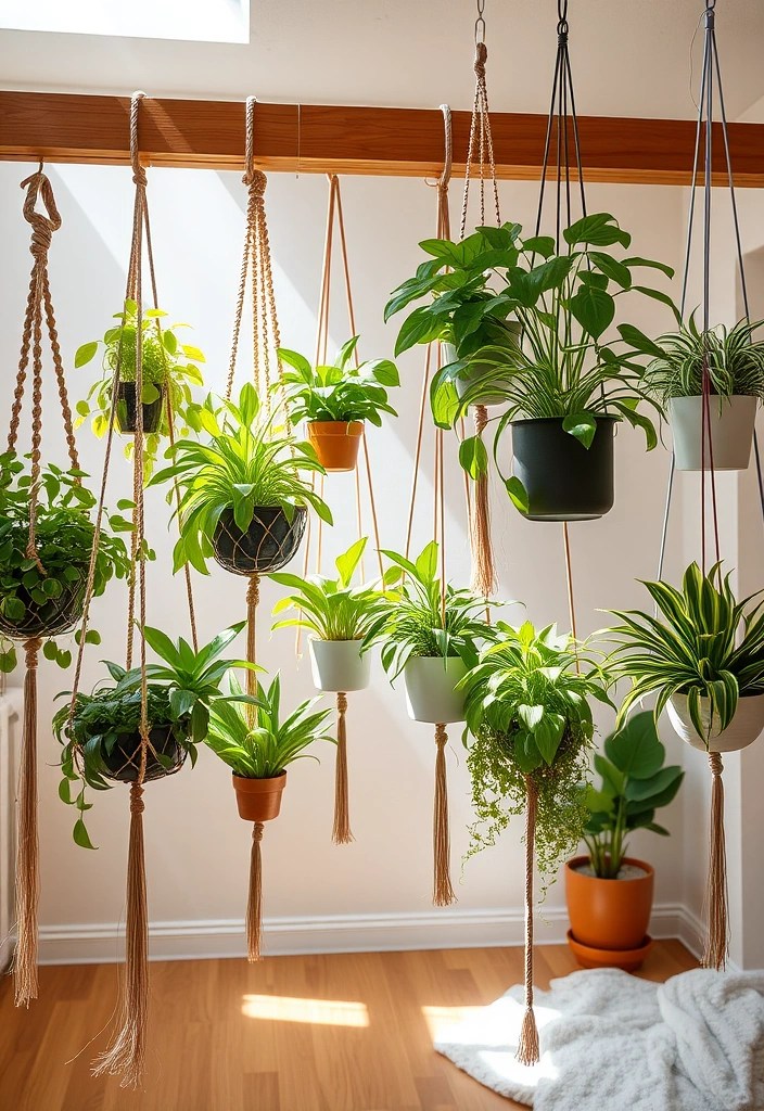 10 DIY Indoor Gardens That Are Surprisingly Easy to Create (You’ll Be Inspired by #4!) - 4. Hanging Planters