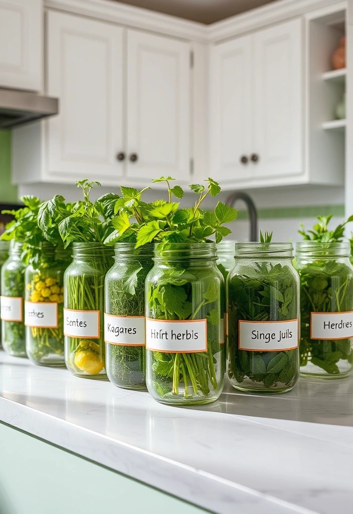 10 DIY Indoor Gardens That Are Surprisingly Easy to Create (You’ll Be Inspired by #4!) - 5. Glass Jar Herb Garden