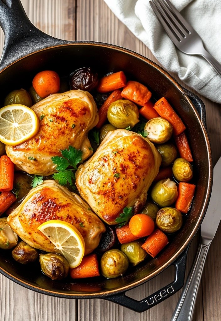 10 Easy Dinner Recipes for February That’ll Save Your Weeknights! - 1. One-Pan Lemon Garlic Chicken & Veggies