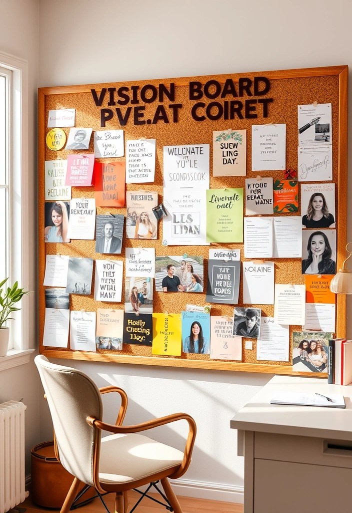 10 Eye-Catching Workspace DIY Crafts You Can Make in 60 Minutes (Get Inspired by #4!) - 4. Vision Board