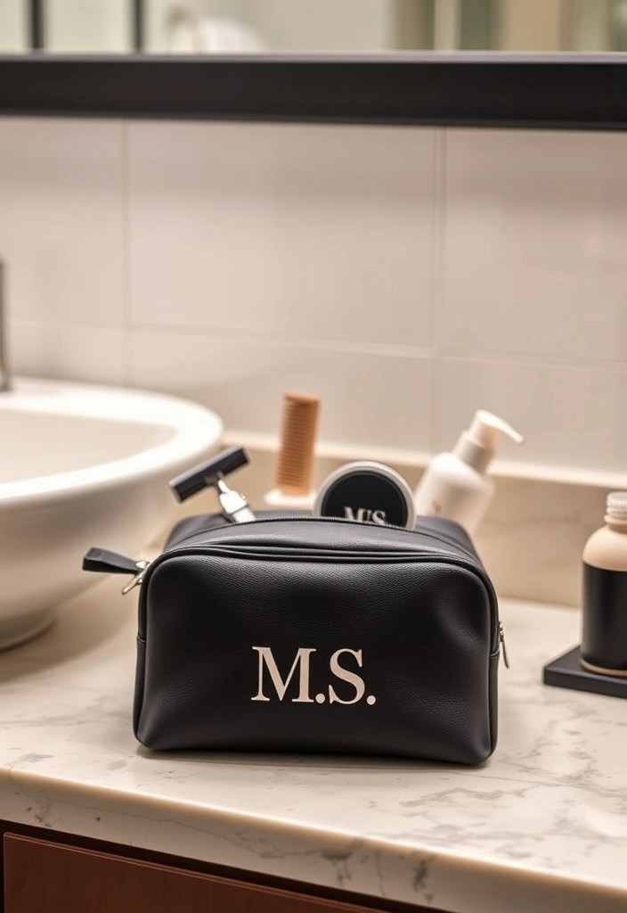 10 Personalized Valentine's Day Gifts for Your Boyfriend That He'll Cherish Forever! - 7. Monogrammed Dopp Kit