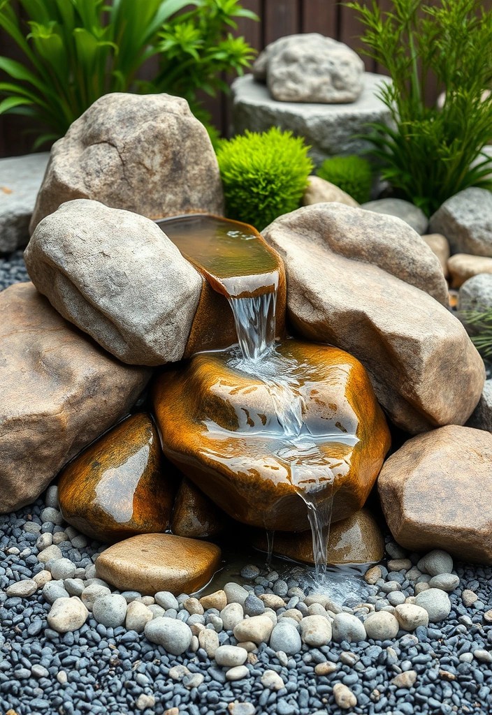 15 Enchanting Garden Fountains to Transform Your Outdoor Oasis (Wait Until You See #4!) - 11. Zen Inspiration: The Rock Garden Fountain