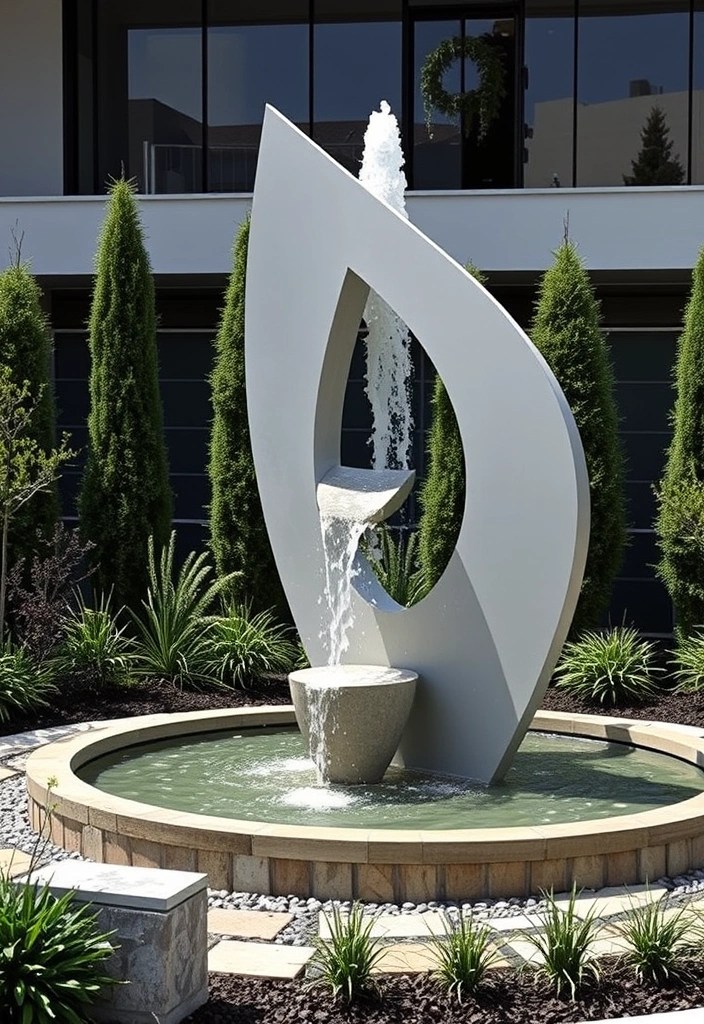 15 Enchanting Garden Fountains to Transform Your Outdoor Oasis (Wait Until You See #4!) - 14. Unique Shapes: The Sculptural Fountain