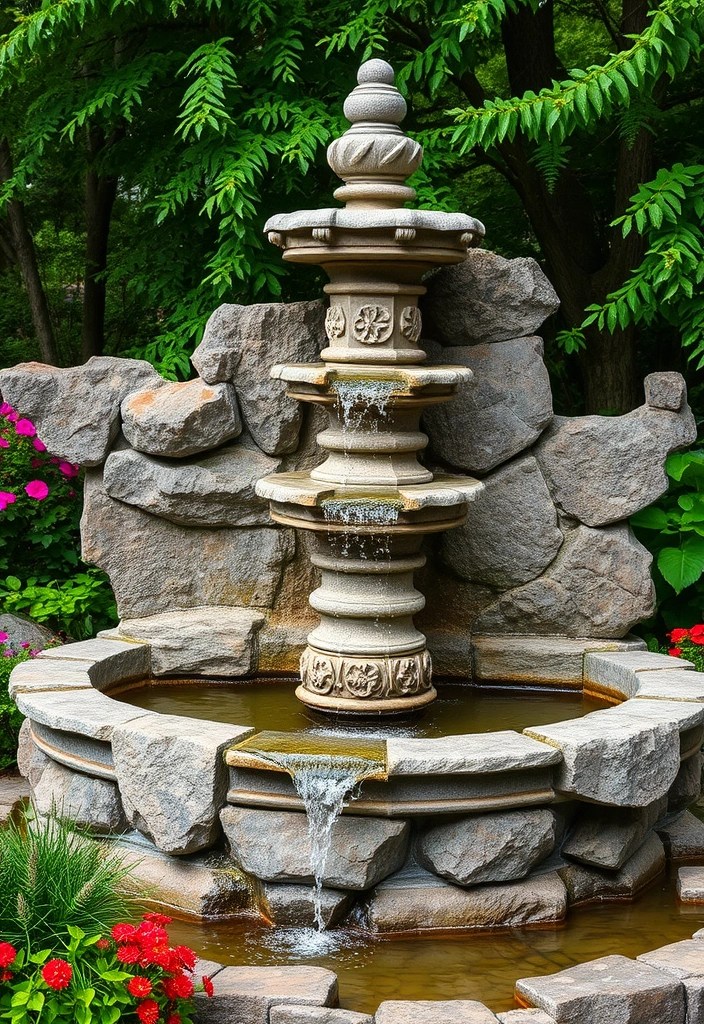 15 Enchanting Garden Fountains to Transform Your Outdoor Oasis (Wait Until You See #4!) - 2. Rustic Elegance: The Stone Fountain