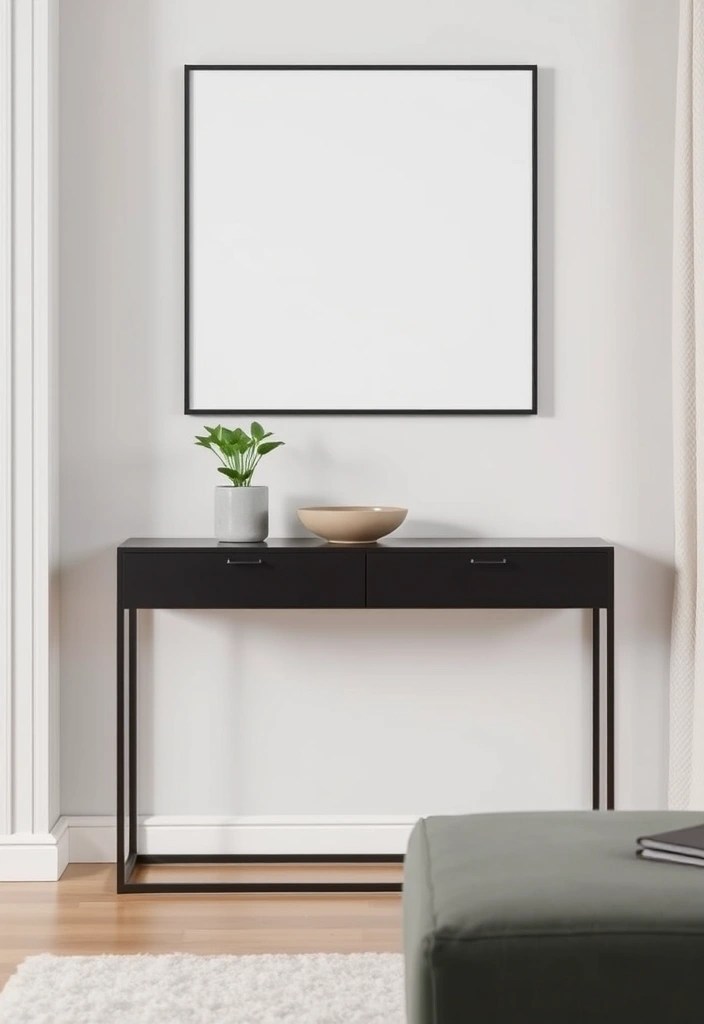 20 Stunning Budget Minimalist Decor Ideas for Your Living Room (Wait Until You See #12!) - 19. Simple Console Tables
