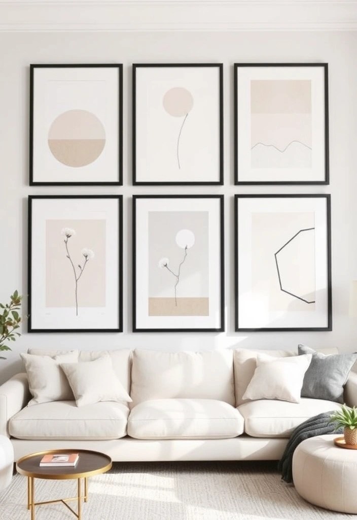 20 Stunning Budget Minimalist Decor Ideas for Your Living Room (Wait Until You See #12!) - 3. Minimalist Art for a Personal Touch