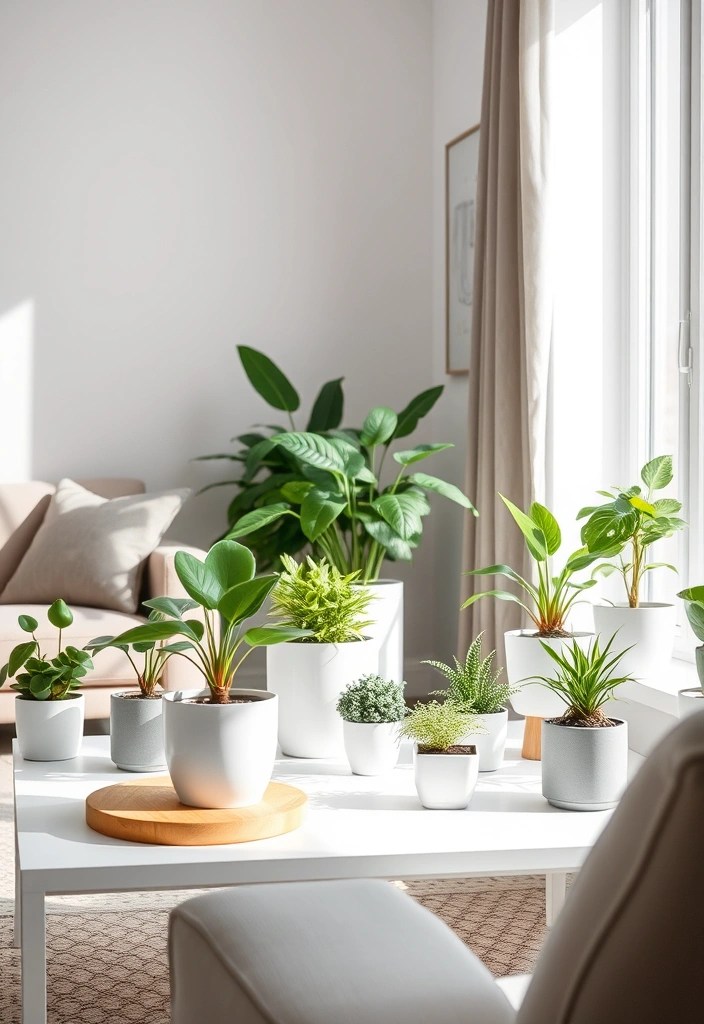 20 Stunning Budget Minimalist Decor Ideas for Your Living Room (Wait Until You See #12!) - 6. Greenery in Minimalist Decor