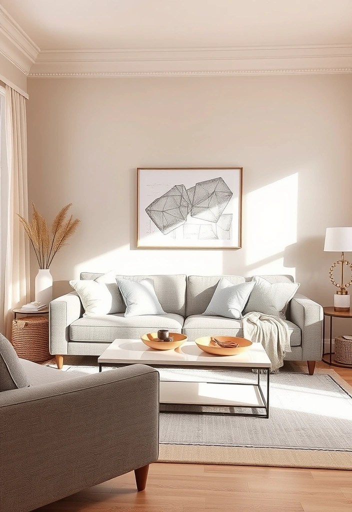 20 Stunning Budget Minimalist Decor Ideas for Your Living Room (Wait Until You See #12!) - 7. Neutral Color Palette