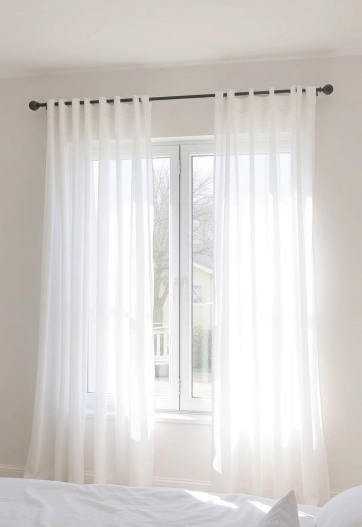 21 Cozy Minimalist Bedroom Ideas That Won't Break the Bank (You’ll Love #13!) - 10. Simple Window Treatments