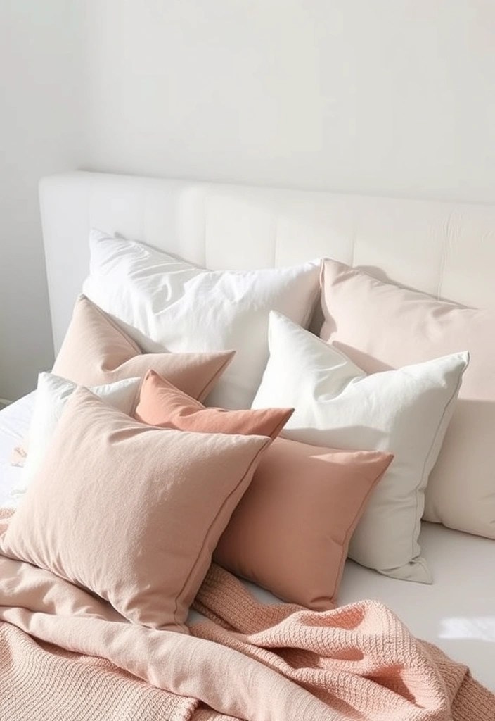 21 Cozy Minimalist Bedroom Ideas That Won't Break the Bank (You’ll Love #13!) - 11. Accent Pillows