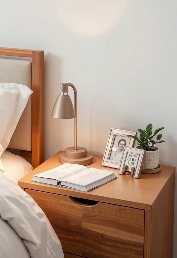 21 Cozy Minimalist Bedroom Ideas That Won't Break the Bank (You’ll Love #13!) - 12. Simple Bedside Decor